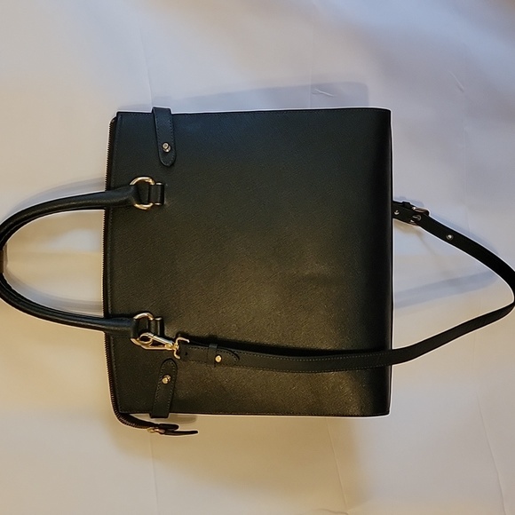 NWOT Cristhelen B Purse Tote Bag Leather? Blue Shoulder Strap Gorgeous Heavy - Picture 6 of 16